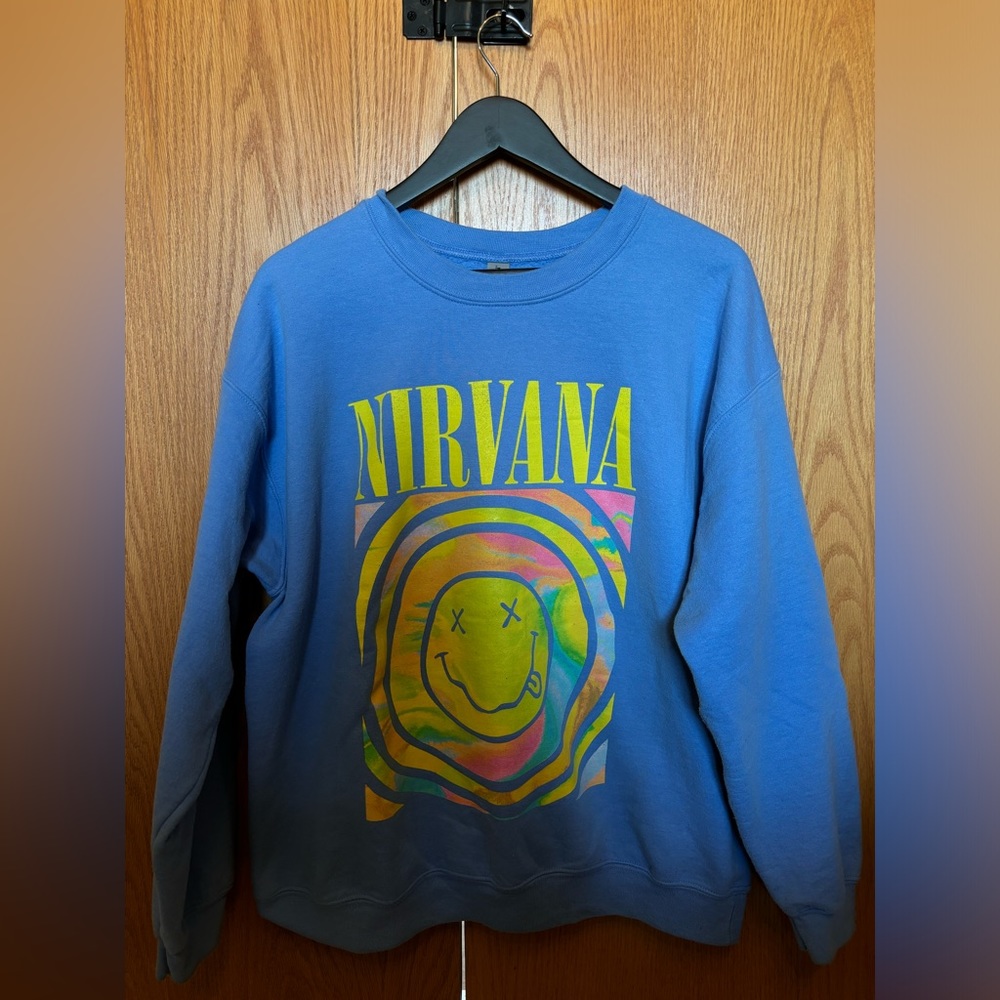 Blue Nirvana Hoodie. Women’s size Large.